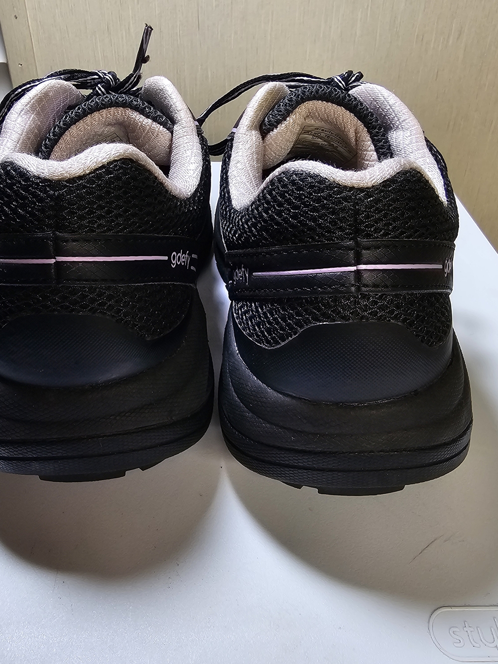 GDefy Gravity Defyer Walking Shoes Size 8 Black Purple Comfort Sneakers - Picture 6 of 13